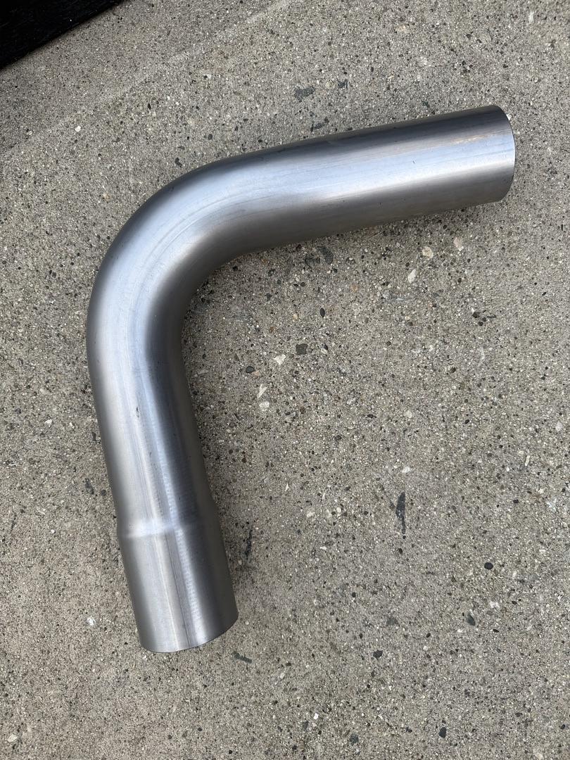 90 Degree Bend Tube DIY Custom Mandrel Exhaust Tubing, 2.5" OD, Mild Steel,Universal Fit