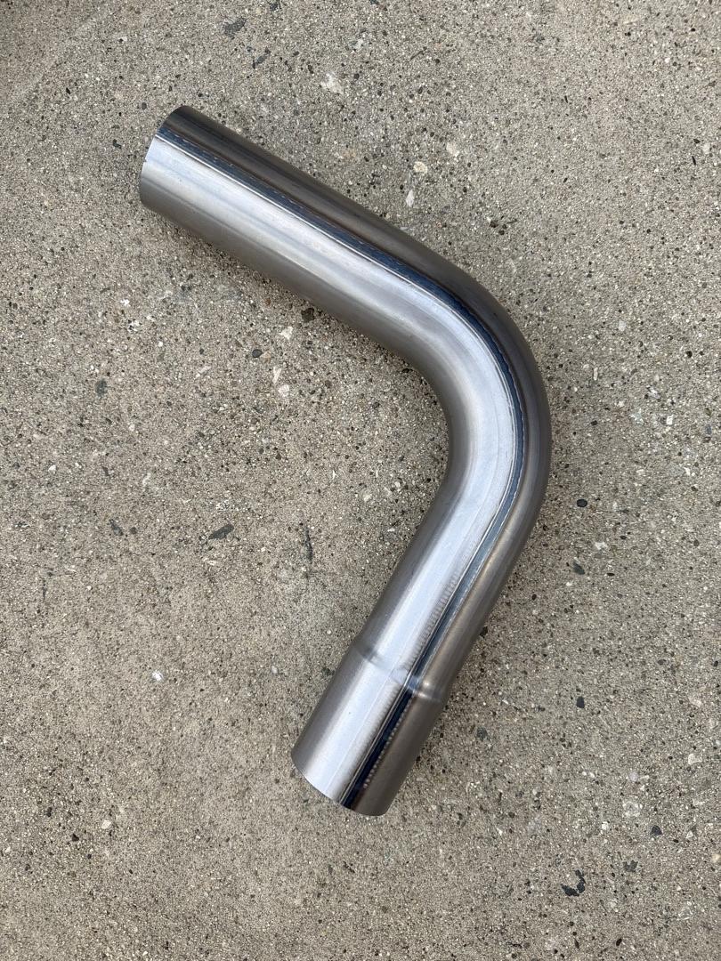 90 Degree Bend Tube DIY Custom Mandrel Exhaust Tubing, 2.5" OD, Mild Steel,Universal Fit
