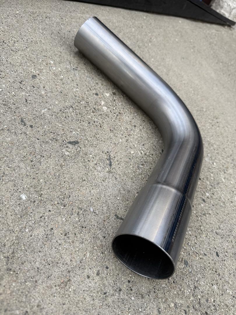 90 Degree Bend Tube DIY Custom Mandrel Exhaust Tubing, 2.5" OD, Mild Steel,Universal Fit