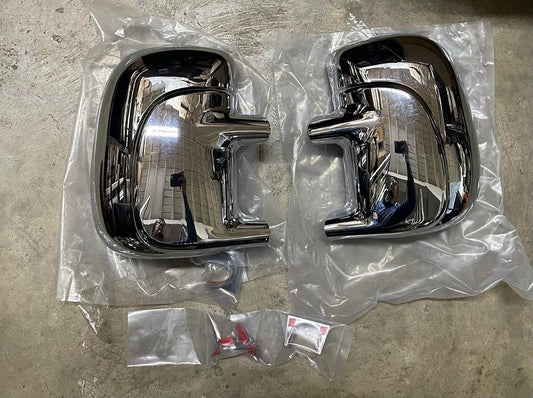 99 to 16 Ford F250 F350 F450 Plastic Chrome Mirror Covers
