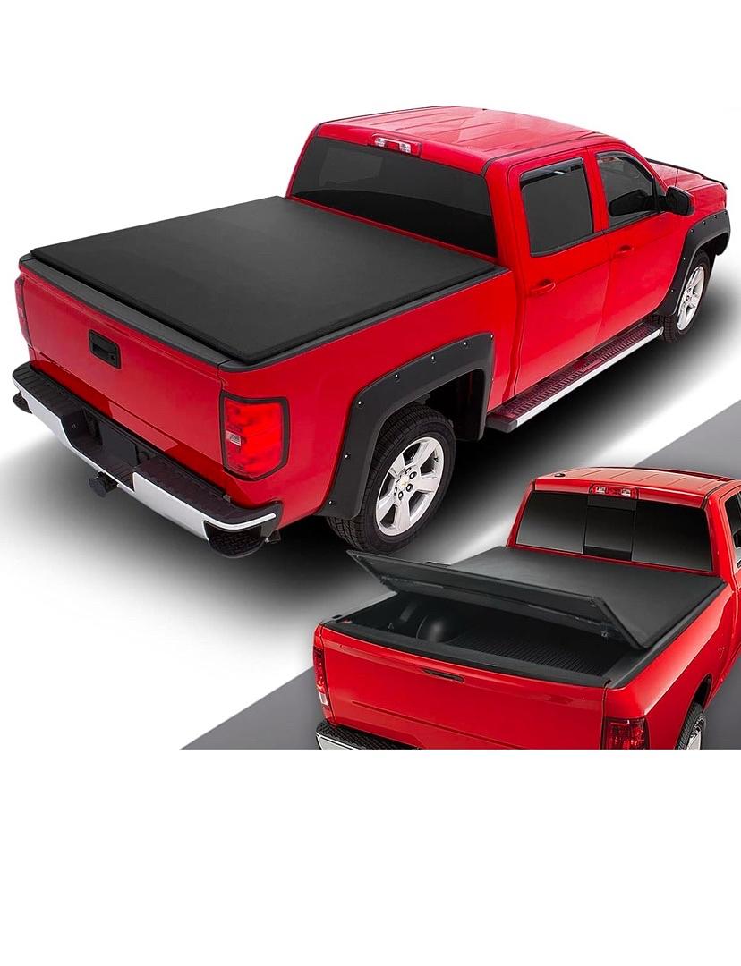 1994-2001 Ram 1500 6.5Ft Fleetside/Styleside Bed, Truck Bed Soft Tri-Fold Adjustable Tonneau Cover