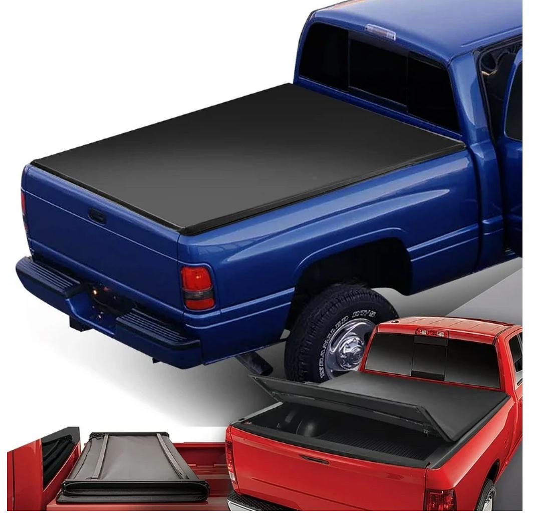 1994-2001 Ram 1500 6.5Ft Fleetside/Styleside Bed, Truck Bed Soft Tri-Fold Adjustable Tonneau Cover