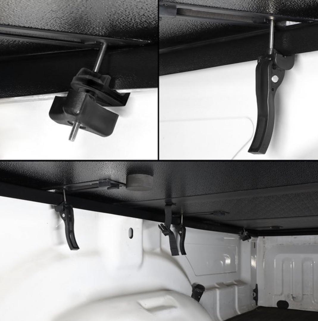 For 2019 to 2020 Ram 1500 Fleetside 76.3" Bed w/o Ram Box Bump Texture Hard Top Tri Fold Truck Tonneau Cover