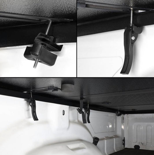 For 2019 to 2020 Ram 1500 Fleetside 76.3" Bed w/o Ram Box Bump Texture Hard Top Tri Fold Truck Tonneau Cover