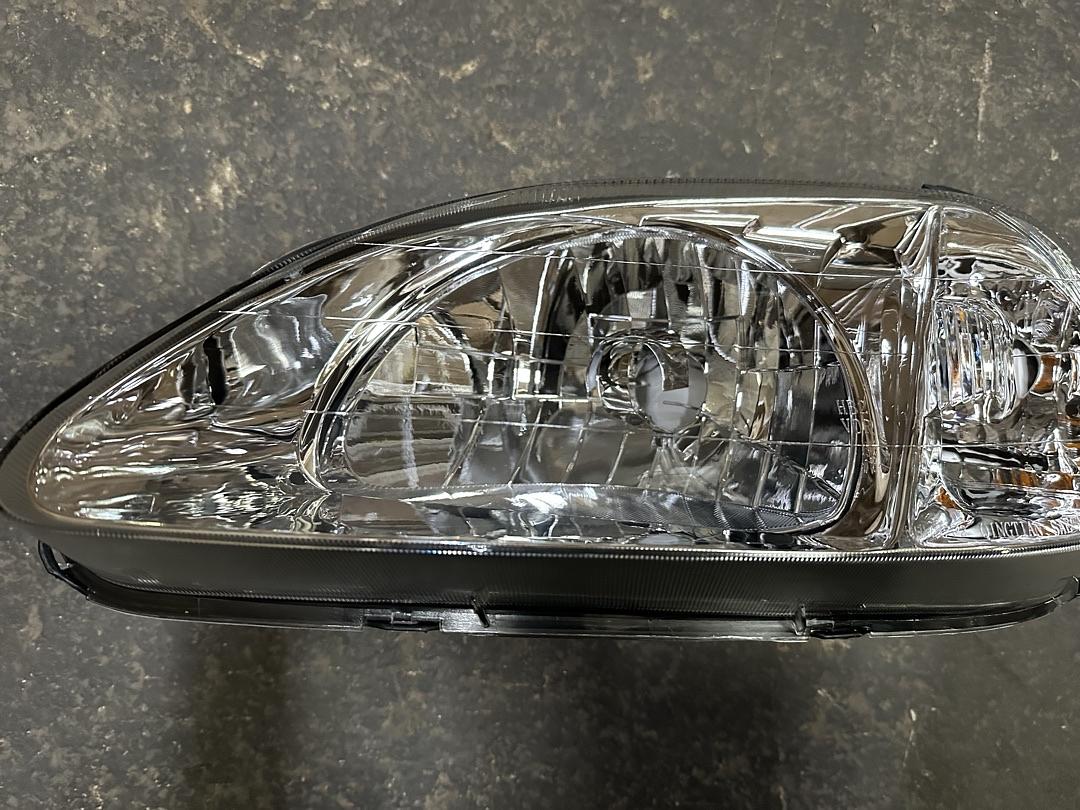 Left OEM-HL-0006-L 99-00 honda Civic Chrome Factory Style Driver Side Headlight