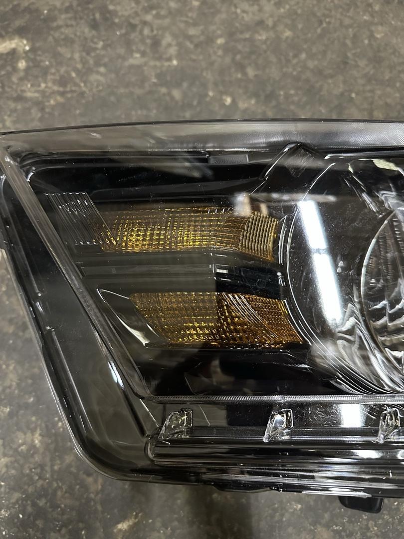 10-14 Ford Mustang Driver Side/ Left Side Headlight Black Amber