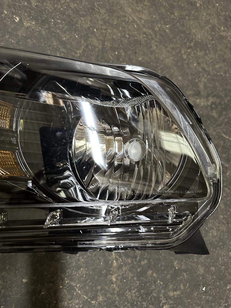 10-14 Ford Mustang Driver Side/ Left Side Headlight Black Amber