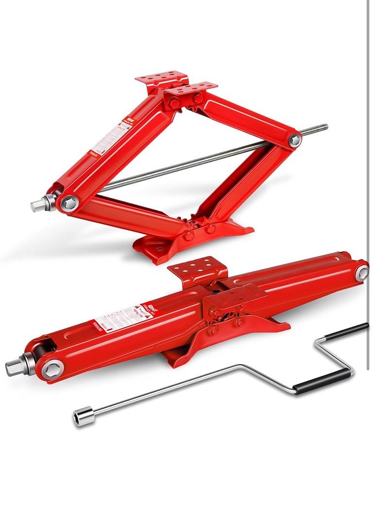 2 pack 5000LBs Rv Trailer Stablizer Leveling Scissor Jack w speed Crank 4-24 height