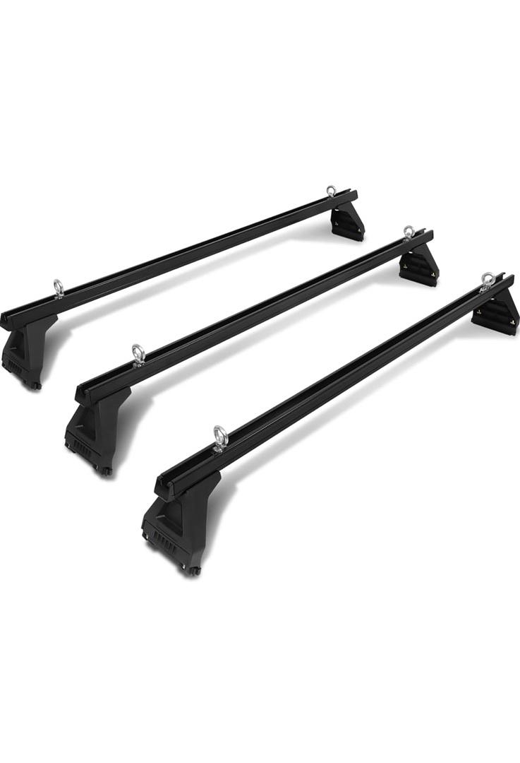 Front rear roof rack bars vehicles with built in rain gutters 58‚Äùinch universal fit