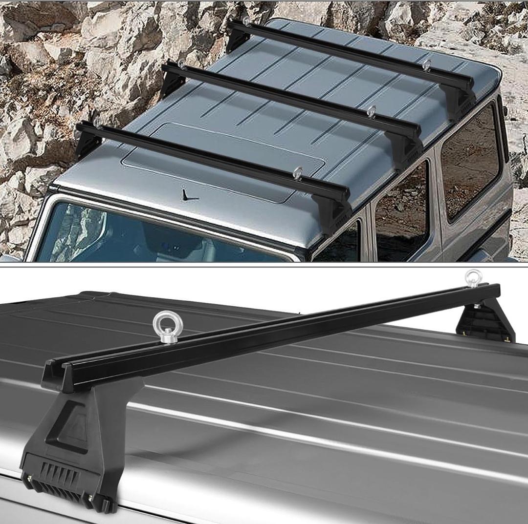 Front rear roof rack bars vehicles with built in rain gutters 58‚Äùinch universal fit