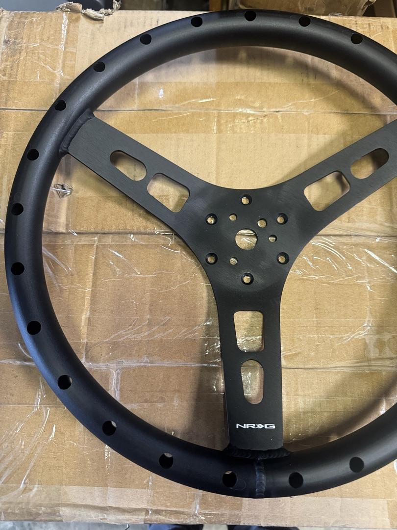 1" Dish 350mm 3-Spoke Steering Wheel 6X70mm Bolt Pattern Matte Black