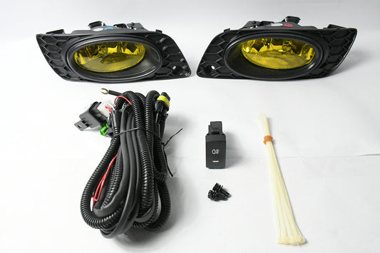Front Bumper Amber Fog Lights Enhance visibility for 2012 Honda Civic Sedan