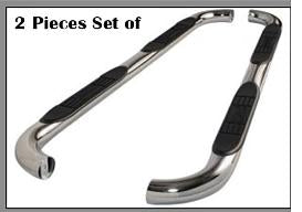 1999 to 2018 Chevrolet Silverado GM Sierra Crew Cab chrome nerf bar Estribos Cromados Running boards