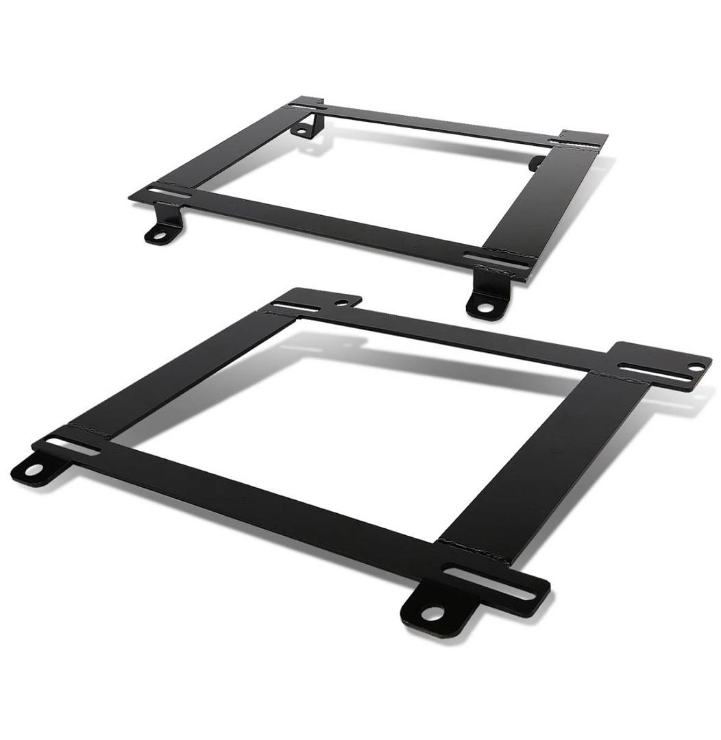 Pair of Low Mount Tensile Steel Seat Brackets Compatible with 93-02 Camaro Firebird, Black
