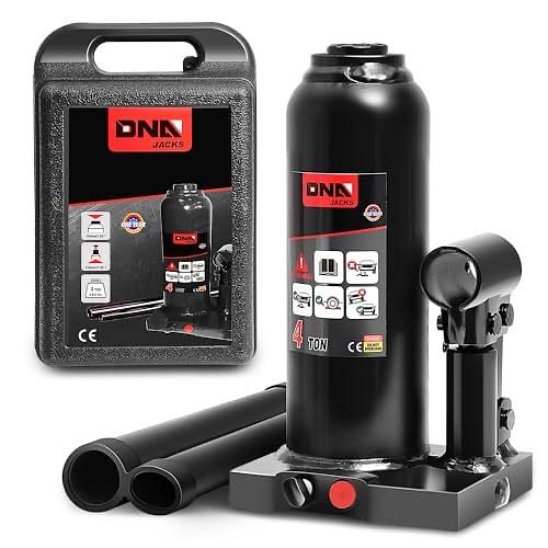 DNA MOTORING 4 tons / 8818.5 lbs Lifting Automotive Welded Hydraulic Bottle Jack for Repair Vehicle, Pickup, Truck, w/Manual Handle, Black, TOOLS-00354