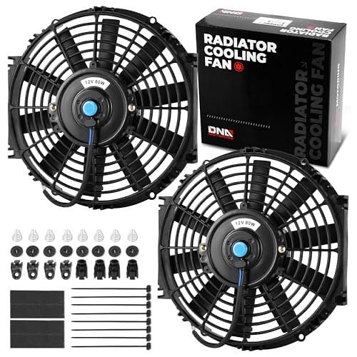10 Inch High Performace Electric Cooling Slim Radiator Fan with Mount Kit, Black, 2PCS, RAF-10-X2