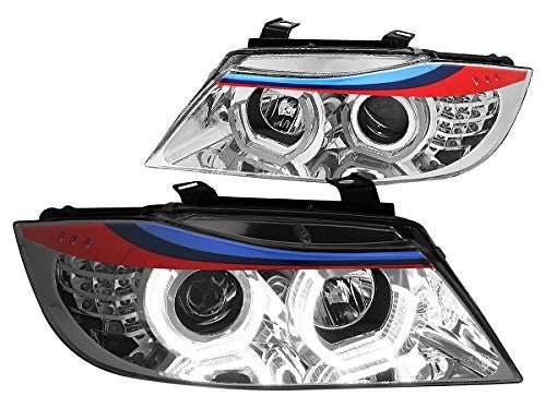 05-08 BMW 325i/325xi M-Style Chrome Housing U-Halo APP Control Color Changing Headlights 05-08 BMW 325i/325xi