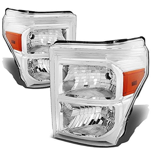 11-16 F-250 /F-350 /F-450 /F-550 SD Chrome Amber Headlights Replacement