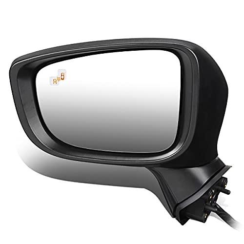Left Driver Heated Powered Side Mirror w/Turn Signal Blind Spot Detection Compatible with 17-18 Mazda 3