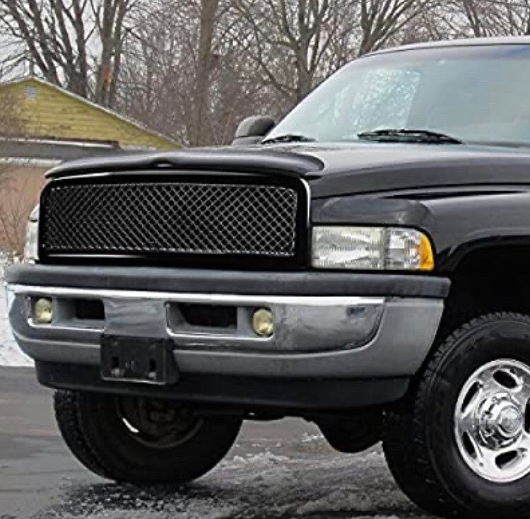 Diamond Mesh Front Bumper Grille (For 94-02 Dodge Ram),Black