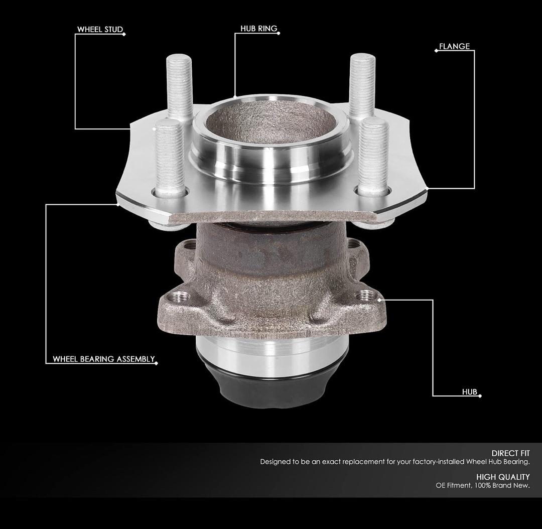 Rear Wheel Bearing Hub Assembly w/Speed Sensor Compatible with 2007-2012 Versa