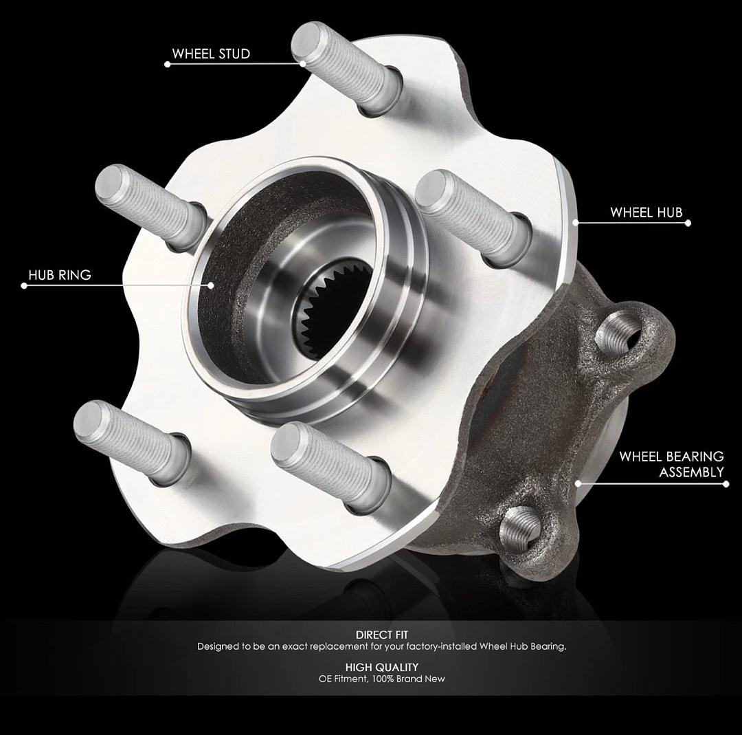 DNA MOTORING OEM-WHA-0119 Rear Wheel Bearing Hub Assembly Compatible with 14-17 Nissan Juke / 14-19 Rogue AWD