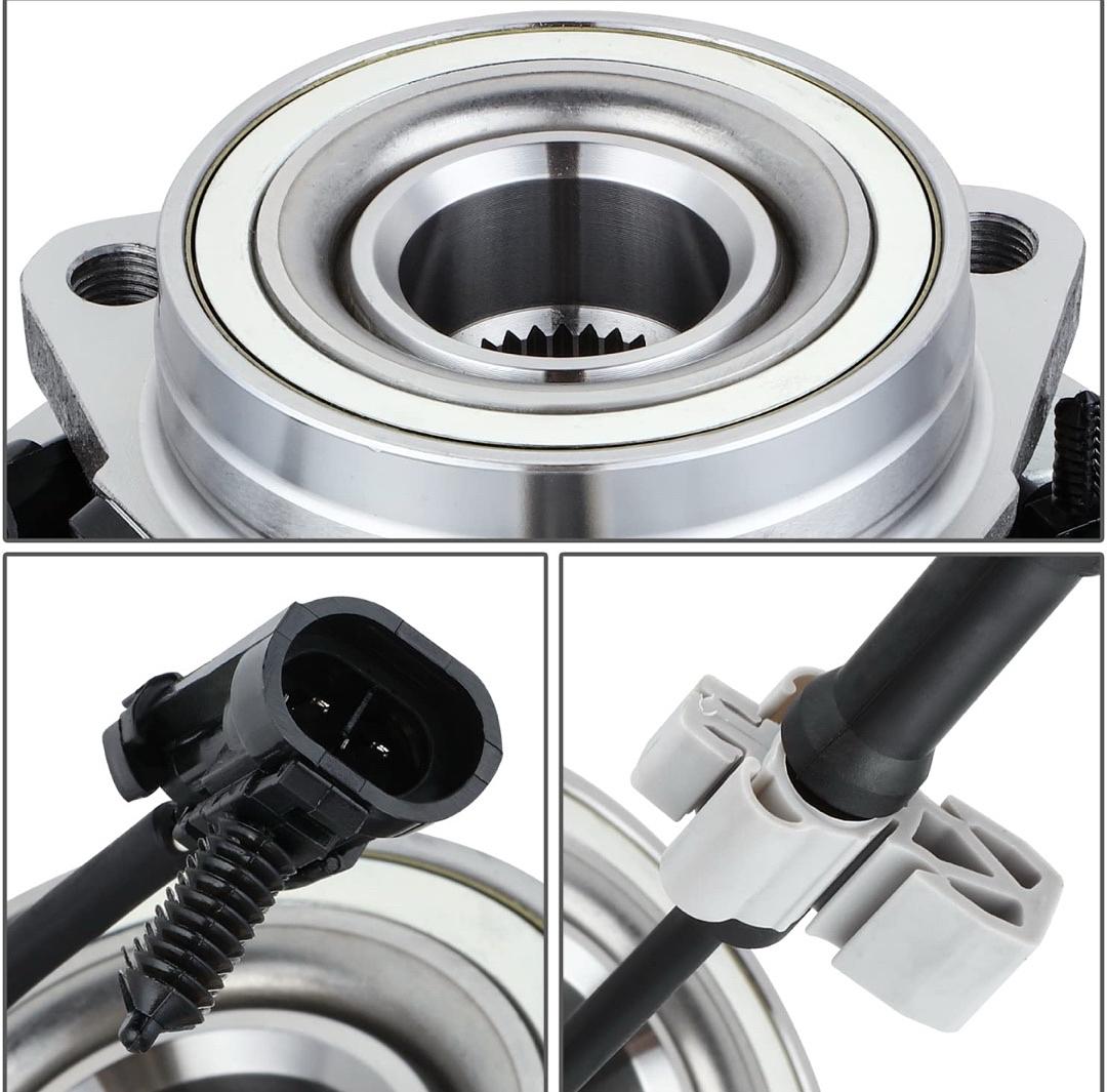 DNA MOTORING OEM-WHA-0010 Front Wheel Bearing Hub Assembly w/ABS Sensor Compatible with 02-06 Escalade/Avalanche 1500, 00-06 Suburban 1500 / Tahoe/Yukon, 03-14 Express/Savana 1500