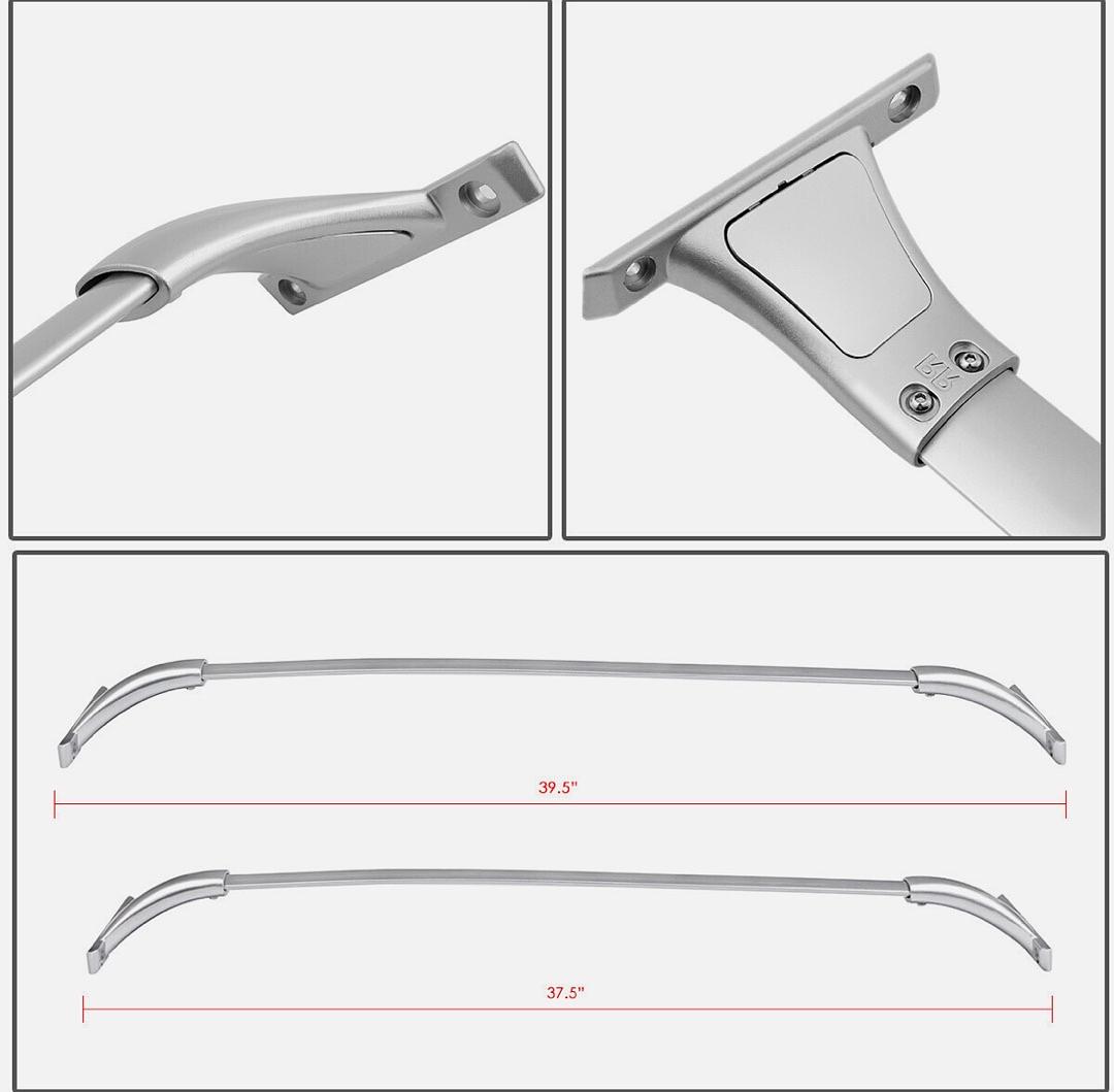 for 2014 to 2018 Nissan Rogue OE Style Aluminum Top Rail Roof Rack Cross Bar Cargo Carrier 15-17