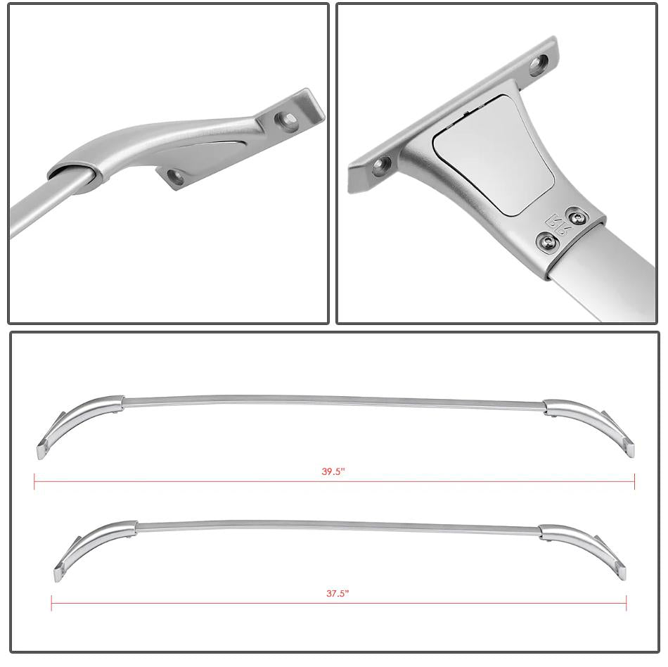 for 2014 to 2018 Nissan Rogue OE Style Aluminum Top Rail Roof Rack Cross Bar Cargo Carrier 15-17