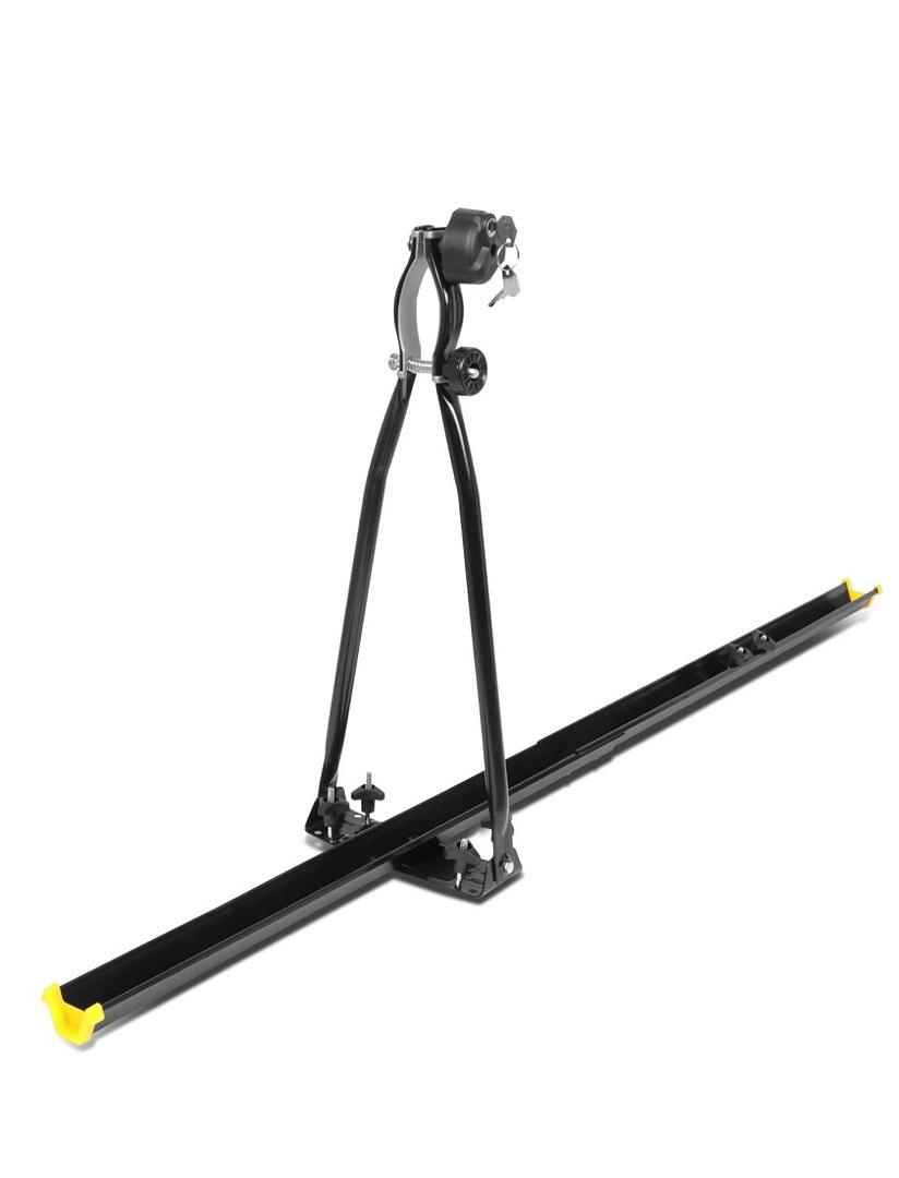 DNA MOTORING XY-6010-BK Universal Heavy Duty Iron Car Roof Top Upright Bicycle Mount Rack w/Key & Lock, Black