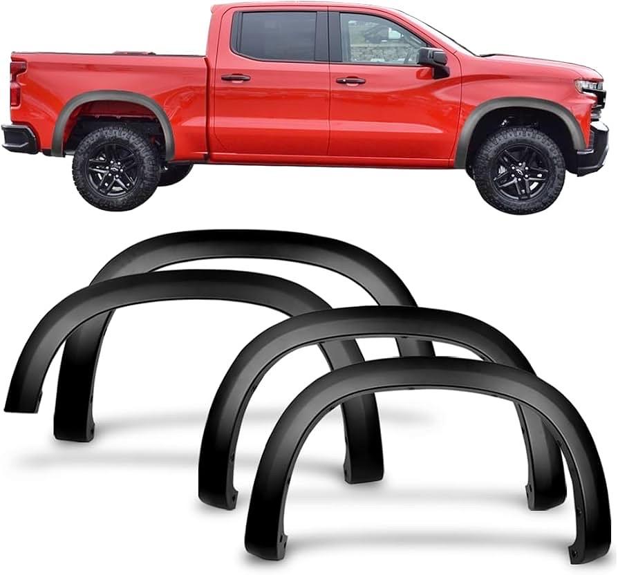 19-23 Chevy Silverado 1500 Matte Black Fender Flares