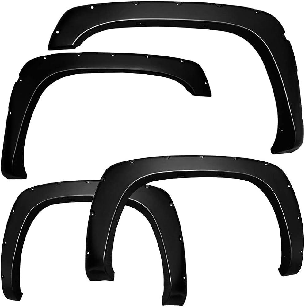 99-06 Chevy Silverado 1500 Pocket Rivited Matte Black Fender Flares