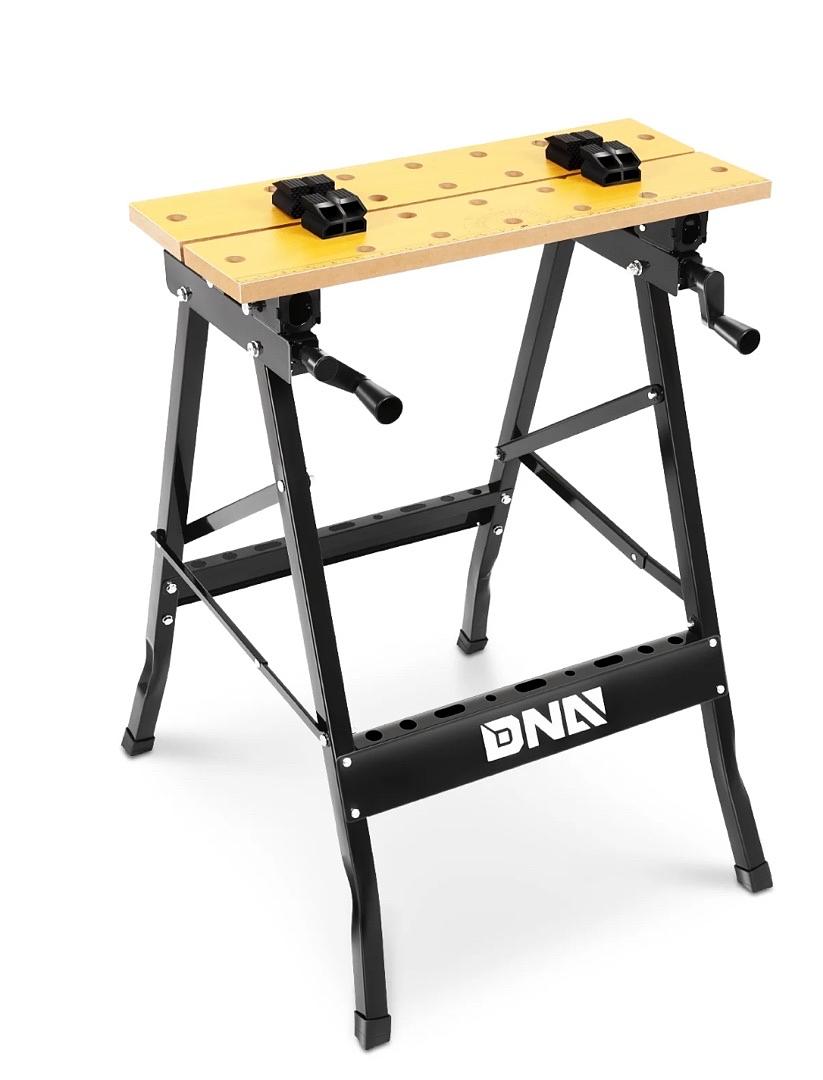 Adjustable Portable Folding Multipurpose Workbench with Measuring Ruler and Protractor Ideal for Garage, Home, DIY and Carpentry