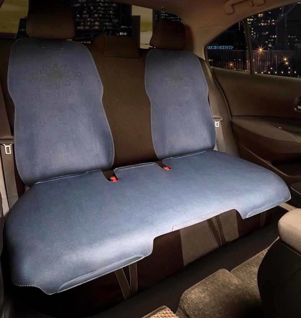 SC-PRO-Plus-Full-NB Full Set Seat Covers Microsuede Upholstery Universal for Cars Trucks SUV, Navy Blue