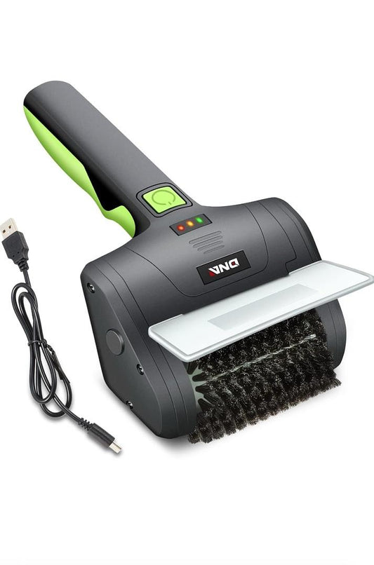 Cordless Electric Grill Cleaning Scrub Brush Rechargeable with Type-C Charge Cord,Green/Black