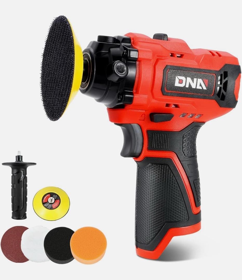 12V Cordless Polisher Tool Set 2-Gear Speed for Car Detailing/Home