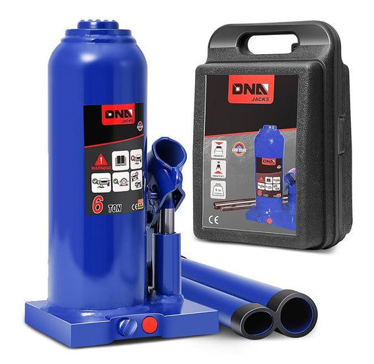 6 tons / 13228 lbs Lifting Automotive Welded Hydraulic Bottle Jack for Repair Vehicle, Pickup, Truck, w/Manual Handle, Blue,