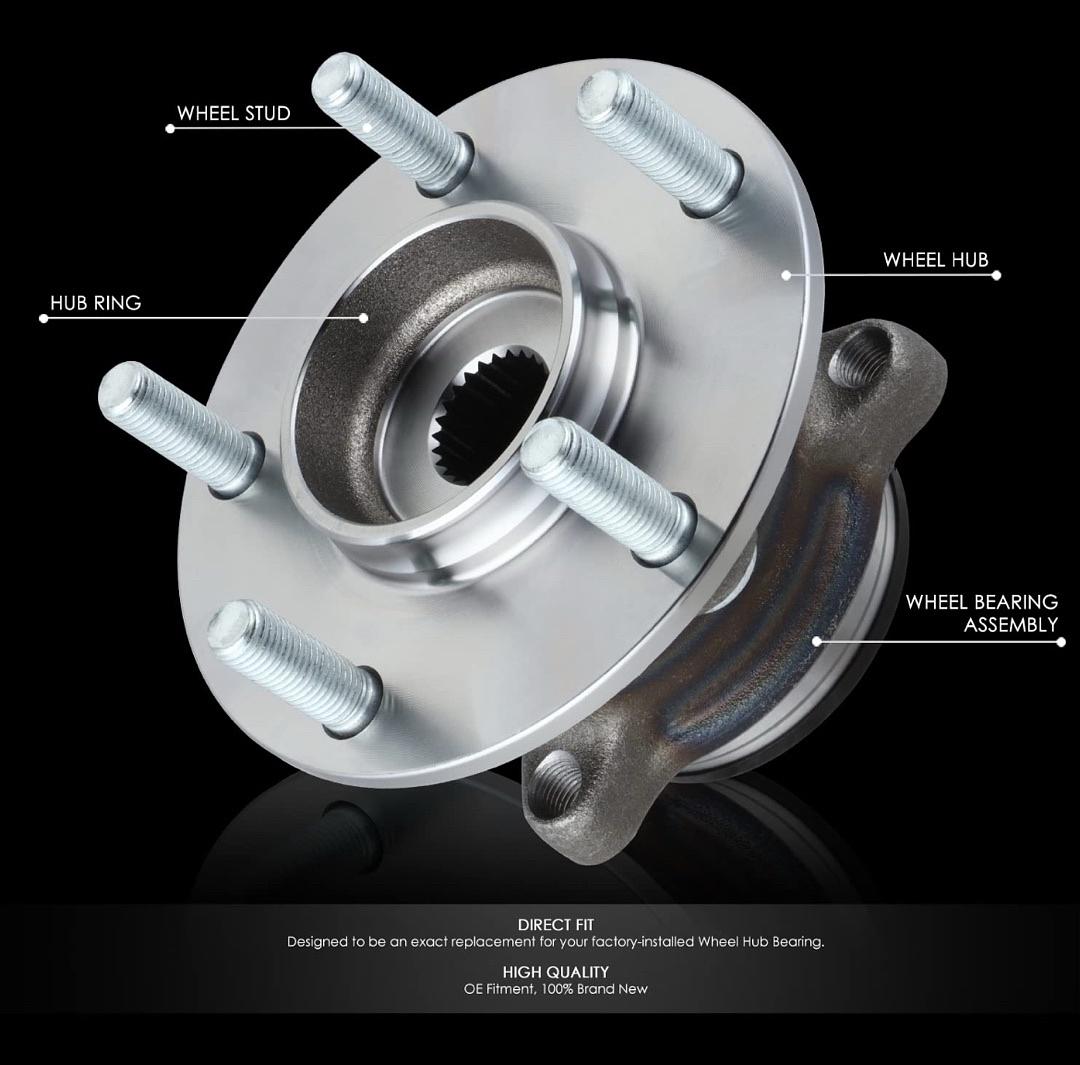 DNA MOTORING OEM-WHA-0101 Rear Wheel Bearing Hub Assembly Compatible with 18-20 Mitsubishi Eclipse Cross / 14-20 Outlander / 13-15 Outlander Sport / 18-19 RVR