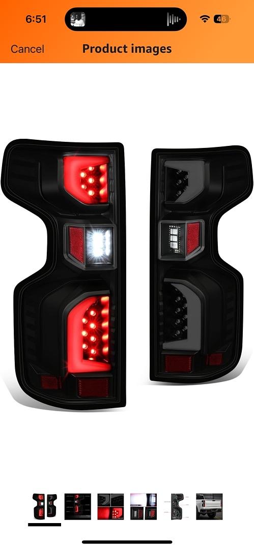 19-23 Chevy Silverado 1500 WT LT / 2022 Silverado 1500 LTD, Smoked Lens LED Taillights (Minor Scuff)