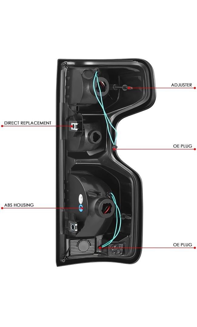 19-23 Chevy Silverado 1500 WT LT / 2022 Silverado 1500 LTD, Smoked Lens LED Taillights (Minor Scuff)