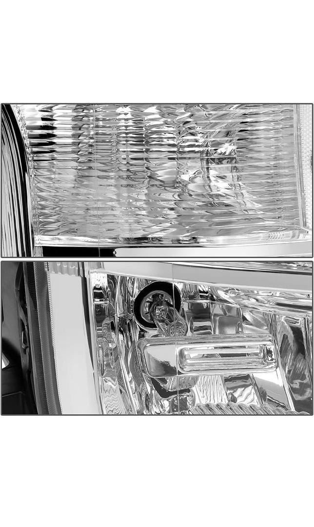 Chrome Housing Factory Style Headlight Lamp Left Side Replacement For 18-20 F150