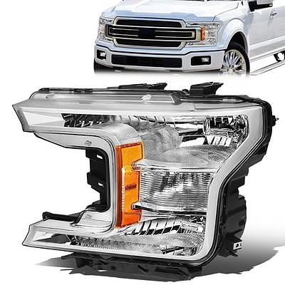 Chrome Housing Factory Style Headlight Lamp Left Side Replacement For 18-20 F150