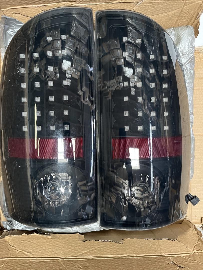 (OB/AS IS) TL-DRAM07-LED-BK-SM 07-08 Dodge Ram 1500 black smoked LED Tail Lights