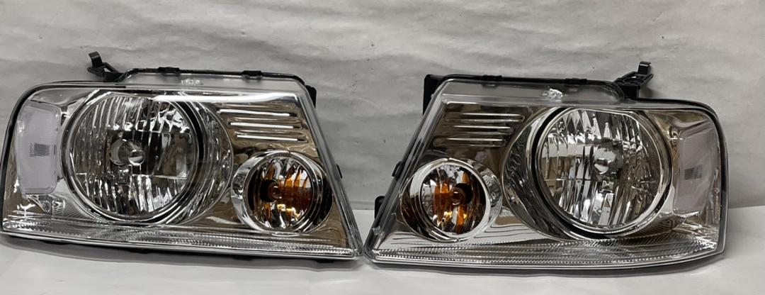 04-08 Ford F-150 06-08 Lincoln Mark LT chrome housing and clear headlights