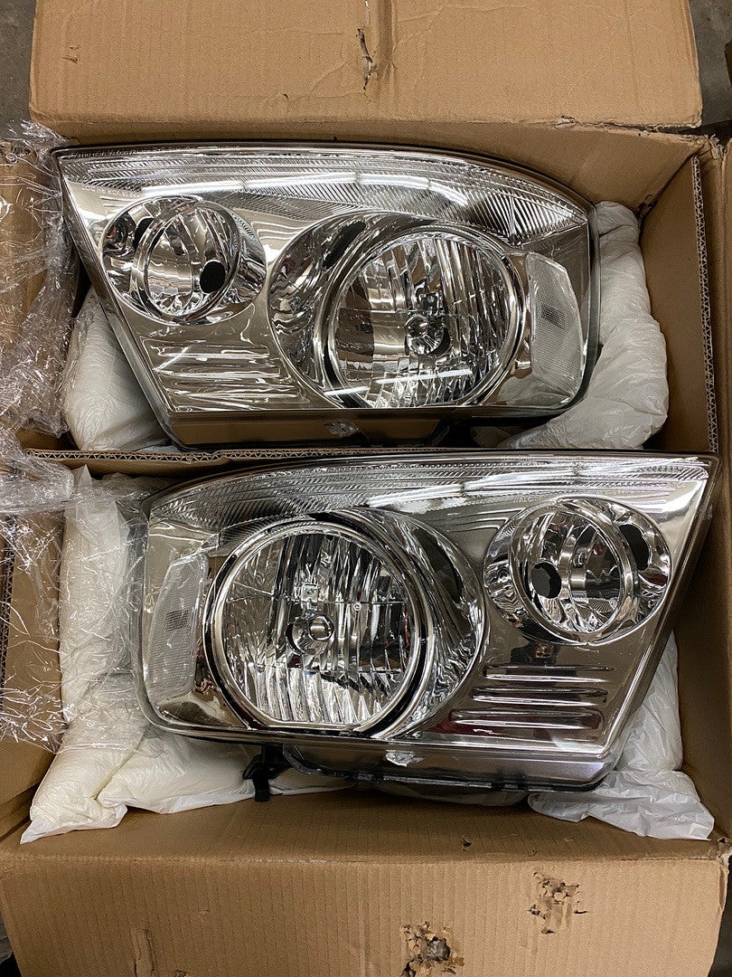 04-08 Ford F-150 06-08 Lincoln Mark LT chrome housing and clear headlights