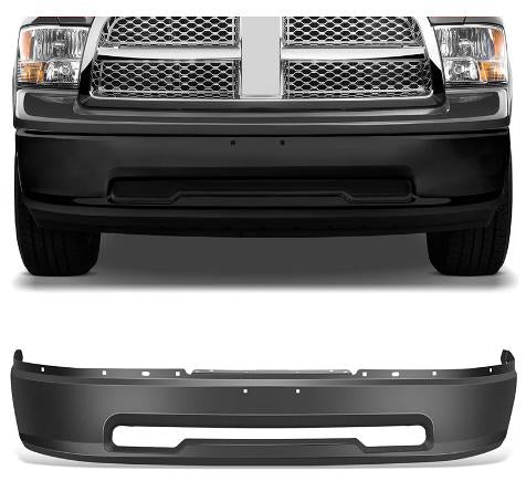 09-10 Dodge Ram 1500 / 11-12 Ram 1500, Front Bumper w/o Fog Lamps Cutouts, Black