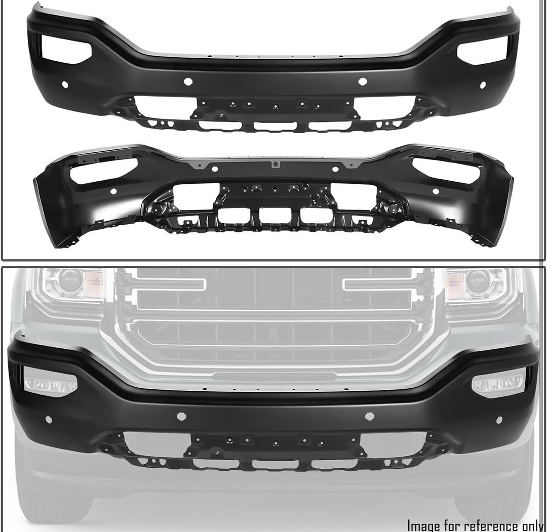 16-18 GMC Sierra 1500 Front Bumper W/Parking Assist Sensor Holes