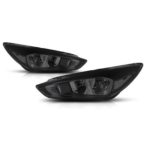 PM PERFORMOTOR PMHL-FFOC-1517-OH-BSC Black Smoked Housing Clear Corner Pair of Headlights Replacement Compatible with 15-17 Focus