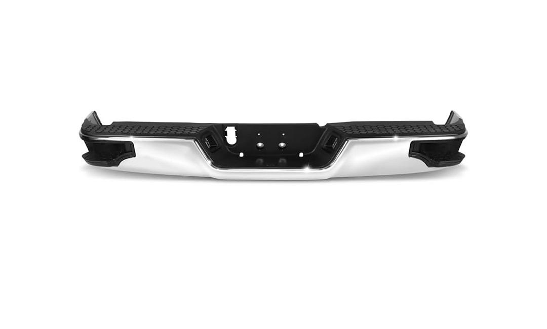 Rear Step Bumper Compatible with 09-18 Ram 1500/19-23 Ram 1500 Classic, W/O Sensor Hole, W/O Dual Exhaust Cutouts