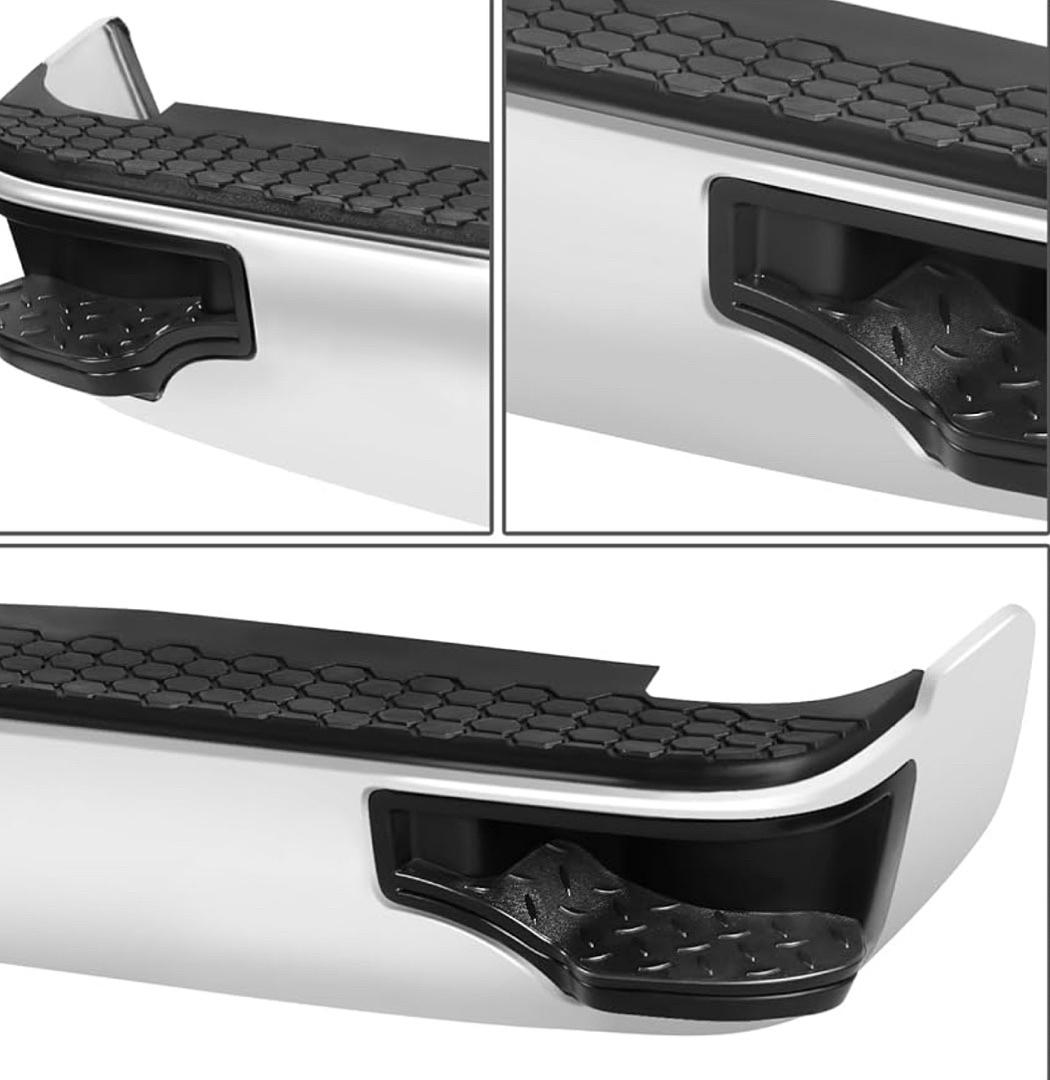 Rear Step Bumper Compatible with 09-18 Ram 1500/19-23 Ram 1500 Classic, W/O Sensor Hole, W/O Dual Exhaust Cutouts